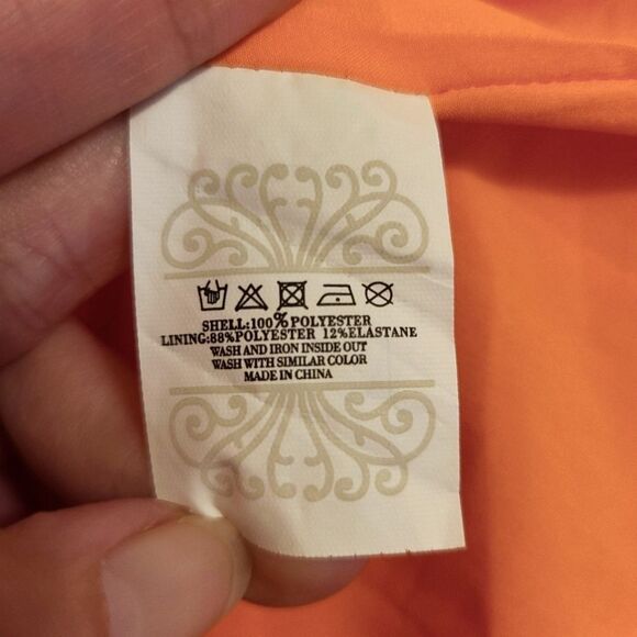 Never Fully Dressed Abigail Dress Neon Orange Chiffon Size 10 - Picture 9 of 12